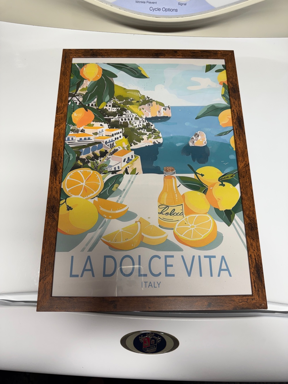 Dolce Vita Coastal Lemon Art Print - Yellow, Blue, Green